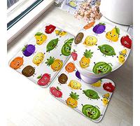Ahdyr da asino set di 3 pezzi Mulo animale cartone animato animale domestico fattoria coda divertente felice simpatico fumetto risata denti tappetini da per bagno assorbente tappeto