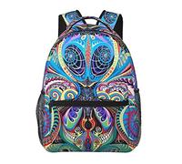 Ahdyr Daypack Bookbag Multiuso Antifurto Grande capacità Carry On Bag Psichedelico Trippy Alien Art Viaggi Escursionismo e campeggio Zaino con cinghie imbottite