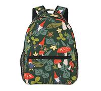 Ahdyr Daypack Borsa a tracolla multiuso antifurto di grande capacità Design unico Gnome Art Travel Zaino da escursionismo e campeggio con cerniere lisce