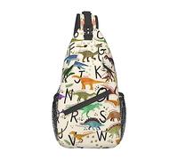 Ahdyr Elegante zaino a tracolla per l'apprendimento degli alfabeti, borsa a tracolla leggera per donna uomo, zainetto casual per esterni