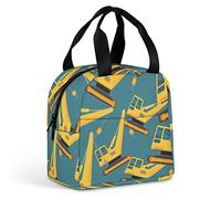 Ahdyr Engineering Crane Borsa termica per il pranzo Borsa termica riutilizzabile con t a per lavoro Picnic Viaggi Ufficio Spiaggia Uomo Donna