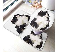 Ahdyr Fiori di lavanda 3 pezzi Set di tappeti da bagno Lavanda vintage Elegante modello di sfondo per cartoline Tappetino da bagno Tappeto contorno a forma di U Tappetino e coperchio del water
