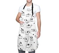 Ahdyr Grembiule impermeabile per cani carino con 2 tasche Cuccioli divertenti Grembiuli da cuoco da cucina Bavaglini per toelettatura Cucinare Pittura Giardinaggio