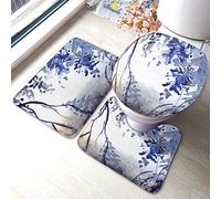 Ahdyr Kokopelli Set di 3 tappeti da bagno Kokopelli Fertility Divinity Tappetino da bagno etnico africano Tappeto a forma di U Tappetino da pavimento e coperchio del water