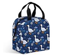 Ahdyr Oche Fiori e barchette di carta Borsa termica per il pranzo Borse riutilizzabili con t a e manico per uomo Donna Lavoro Picnic Viaggi Ufficio Spiaggia