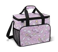 Ahdyr Pink Unicorns Donut Rainbow Cooler Box Borsa isolata a tenuta stagna Borsa a tracolla portatile per il pranzo di raffreddamento per picnic Beach Work Travel 15.4"x12"