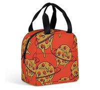 Ahdyr Pizza Planet - Borsa termica per il pranzo, riutilizzabile, borsa termica con t a per lavoro, picnic, viaggi, ufficio, spiaggia, uomo, donna
