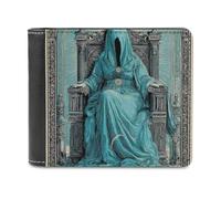Ahdyr Portafoglio da uomo Tarot High Priestess in pelle con fermasoldi sottile da viaggio e 6 scomparti per carte