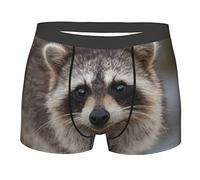 Ahdyr Procione Che Guarda Direttamente Procione Che Guarda Direttamente Boxer Divertenti da Uomo, Intimo da Uomo