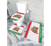Ahdyr Set di tappeti da bagno in 3 pezzi, tappetino da bagno, dolce estate, giorno dell'indipendenza, anguria, camion rosso, corvo, venature del legno, tappetino ultra morbido e copertura per v a,