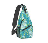 Ahdyr Sling Backpack Travel Hiking Daypack Borsa a tracolla a tracolla in corda di coniglio-fiori-primavera