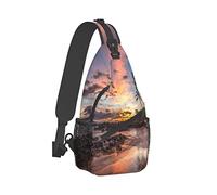 Ahdyr Sling Backpack Travel Hiking Daypack Borsa a tracolla a tracolla in corda hawaiana-tramonto-meraviglia