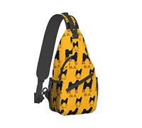 Ahdyr Sling Backpack Travel Hiking Daypack Borsa a tracolla a tracolla in corda Japan-Shiba-Inu-Orange