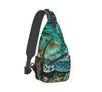 Ahdyr Sling Backpack Travel Hiking Daypack Borsa a tracolla in corda Turtle-Komodo-National-Park