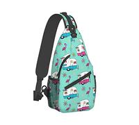 Ahdyr Sling Backpack Travel Hiking Daypack Duct-Tape-Happy-Camper Rope Crossbody Bag