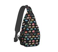 Ahdyr Sling Backpack Travel Hiking Daypack Happy-Colorful-Camper Rope Borsa a tracolla a tracolla