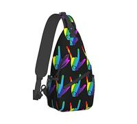Ahdyr Sling Backpack Travel Hiking Daypack Lgbt-Gay-Pride-Rainbow Rope Crossbody Shoulder Bag