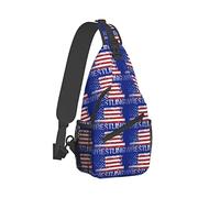 Ahdyr Sling Backpack Travel Hiking Daypack Wrestling-American-Flag-Hipster Rope Crossbody Shoulder Bag