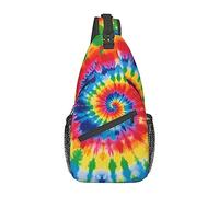 Ahdyr tie dye zaino a tracolla arcobaleno, borsa a tracolla leggera per donna uomo, zainetto casual per esterno