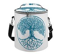 Ahdyr Tree of Life Yin Yang Art Symbol Doppia borsa termica Borsa termica a tenuta stagna Borsa a tracolla portatile per il pranzo di raffreddamento per viaggi di lavoro in spiaggia da picnic 10"x12"