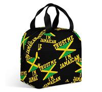 Ahdyr Trust Me I'm Jamaican Borsa termica per il pranzo Borse riutilizzabili con t a e manico per uomo Donna Lavoro Picnic Viaggi Ufficio Spiaggia