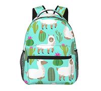 Ahdyr Uomo Donna Durevole Poliestere Alpaca Simpatico Modello Lama Zainetto Borsa A Tracolla Di Grande Capacità Con Cerniere Lisce Per Escursionismo Lavoro Camminare Ciclismo