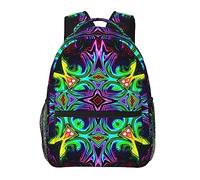 Ahdyr Zainetto Zaino Antifurto Multiuso Borsa a mano di grande capacità Tie Dye Classico Caleidoscopio Arte Zaino da viaggio e da campeggio con tasche laterali