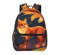 Ahdyr Zaini Anime Fox Borsa a tracolla antifurto multiuso leggera Borsa per computer aziendale di grande capacità con cerniere lisce