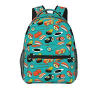 Ahdyr Zaini leggeri per arrampicata all'aperto Camminare Ciclismo Borsa da trasporto multiuso antifurto di grande capacità, zaino da campeggio all'aperto giapponese Wasabi Prawn Sushi Art