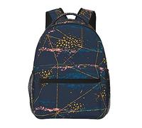 Ahdyr Zaini modello linea cosmica astratta Poliestere resistente Antifurto Multiuso Borsa da viaggio Zaino da escursionismo all'aperto per palestra di grande capacità con cerniere lisce