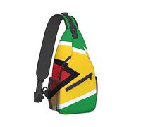 Ahdyr Zaino a casual, borsa, bandiera della Guyana dei paesi Borsa sul petto con tracolla artistica, borsa da trasporto, viaggio a per uomo/donna