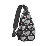 Ahdyr Zaino a Spalla a per Donna Uomo Antifurto Multiuso Sport all'Aperto Zaino da Viaggio viaggio per Attrezzi, Simpatici Koala e Cuori Rosa per Borsa da Giorno sul Petto