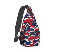 Ahdyr Zaino a tracolla casual, zainetto, borsa a tracolla sul petto con bandiera della Repubblica Dominicana, bookbag, zaino da viaggio, borsa da campeggio per uomo/donna/università