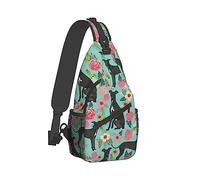 Ahdyr Zaino a tracolla casual, zaino in spalla, borsa a tracolla sul petto con arte del cane levriero italiano, custodia per fotocamera, borsa da viaggio a tracolla per uomo e donna