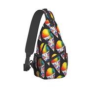 Ahdyr Zaino a tracolla da uomo Borsa a tracolla pieghevole a tracolla pratica borsa a tracolla cono di neve Pizza Art Zaino antifurto Borsa a tracolla con tracolla regolabile