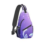 Ahdyr Zaino a tracolla da viaggio, zaino da escursionismo, borsa a tracolla in corda farfalla-fuochi d'artificio-scintilla-stelle