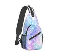 Ahdyr Zaino a tracolla da viaggio, zaino da escursionismo, borsa a tracolla in corda -glitter-sirena-principessa