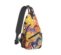 Ahdyr Zaino a tracolla da viaggio Zaino da escursionismo Daypack Borsa a tracolla a tracolla in corda color -cavallo