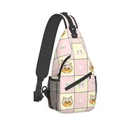 Ahdyr Zaino a tracolla da viaggio Zaino da escursionismo Kitty-Fish-Cat-Paw-Print Borsa a tracolla in corda