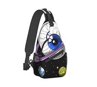 Ahdyr Zaino da viaggio per uomo e donna Borsa da campeggio all'aperto, Trippy Space Planet Art Borsa a tracolla Zaino per bicicletta Sport Escursionismo Viaggio Campeggio Bookbag compatto