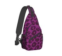 Ahdyr Zaino da viaggio per uomo e donna, zainetto da viaggio, borsa a tracolla con arte leopardata viola ghepardo per viaggi all'aperto, escursionismo, zaino compatto per attrezzi