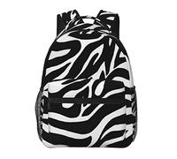 Ahdyr Zaino Daypack in poliestere resistente per viaggi sportivi Corsa Borsa da trasporto multiuso antifurto di grande capacità, Zaino per laptop Book Bag Zebra Stripe Black Art