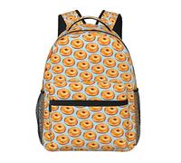 Ahdyr Zaino leggero Daypack per il lavoro di trekking in esecuzione Borsa per libri antifurto multiuso di grande capacità, borsa per computer da lavoro modello Bagel Food Funny