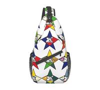 Ahdyr Zaino Stars Eastern Stars Sling, borsa a tracolla leggera per donna uomo, zaino casual per esterni