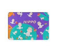 Ahdyr Zerbino Hippo Zerbino Morbido Antiscivolo per Interni Tappetino Assorbente EasyHome Tappetino Antimacchia per Interni 23,6x15,8 Pollici per Ingresso di Casa Patio Sotto Lavandino
