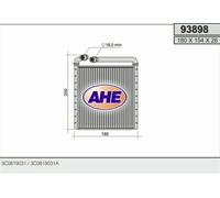 AHE 93898 - Scambiatore calore Riscaldamento abitacolo