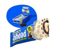 AHEAD Barrette Proteiche Cookies & Cream - 14x45g - Deliziosa barrette proteiche senza zucchero - Low barrette senza zucchero - Senza Glutine