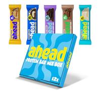 AHEAD Barrette Proteiche MixBox - 12x45g - Deliziosa barrette proteiche senza zucchero - Low barrette senza zucchero - Senza Glutine