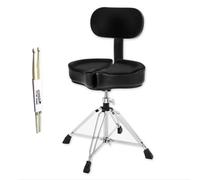 Ahead SPG-BBR4 - Sgabello per batteria Spinal Glide, 4 gambe, con bacchette Keepdrum
