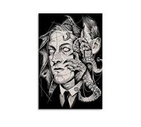 AHEUWAEBE H. P. Lovecraft - Poster su tela, decorazione artistica da parete per soggiorno, 20 x 30 cm, senza cornice